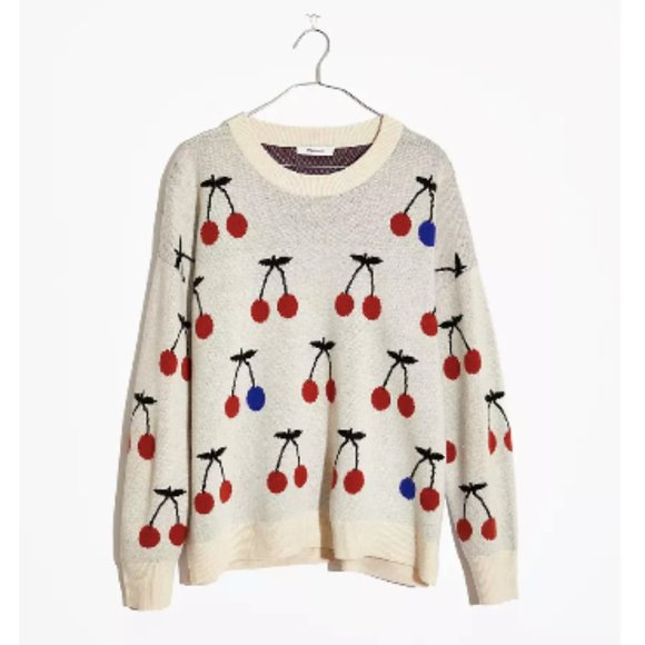 Madewell | Cherry Jacquard Pullover Sweate - Picture 2 of 8